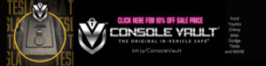 Console Vault advertisement with discount offer.