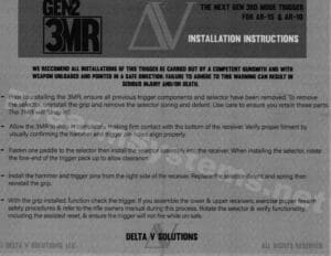 A black and white image of an instructions for installing the delta v.