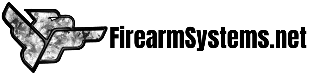 A green background with the word firearms written in black.