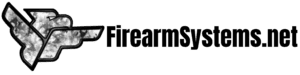 A green background with the word firearms written in black.