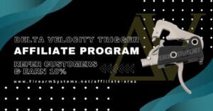 A black and white graphic with the words " velocity trigger affiliate program ".