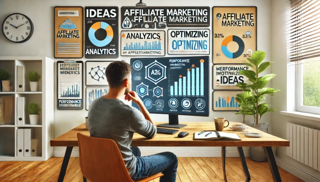 A person analyzing and optimizing their affiliate marketing campaign