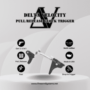 Delta Velocity VR controller with labeled buttons and features.