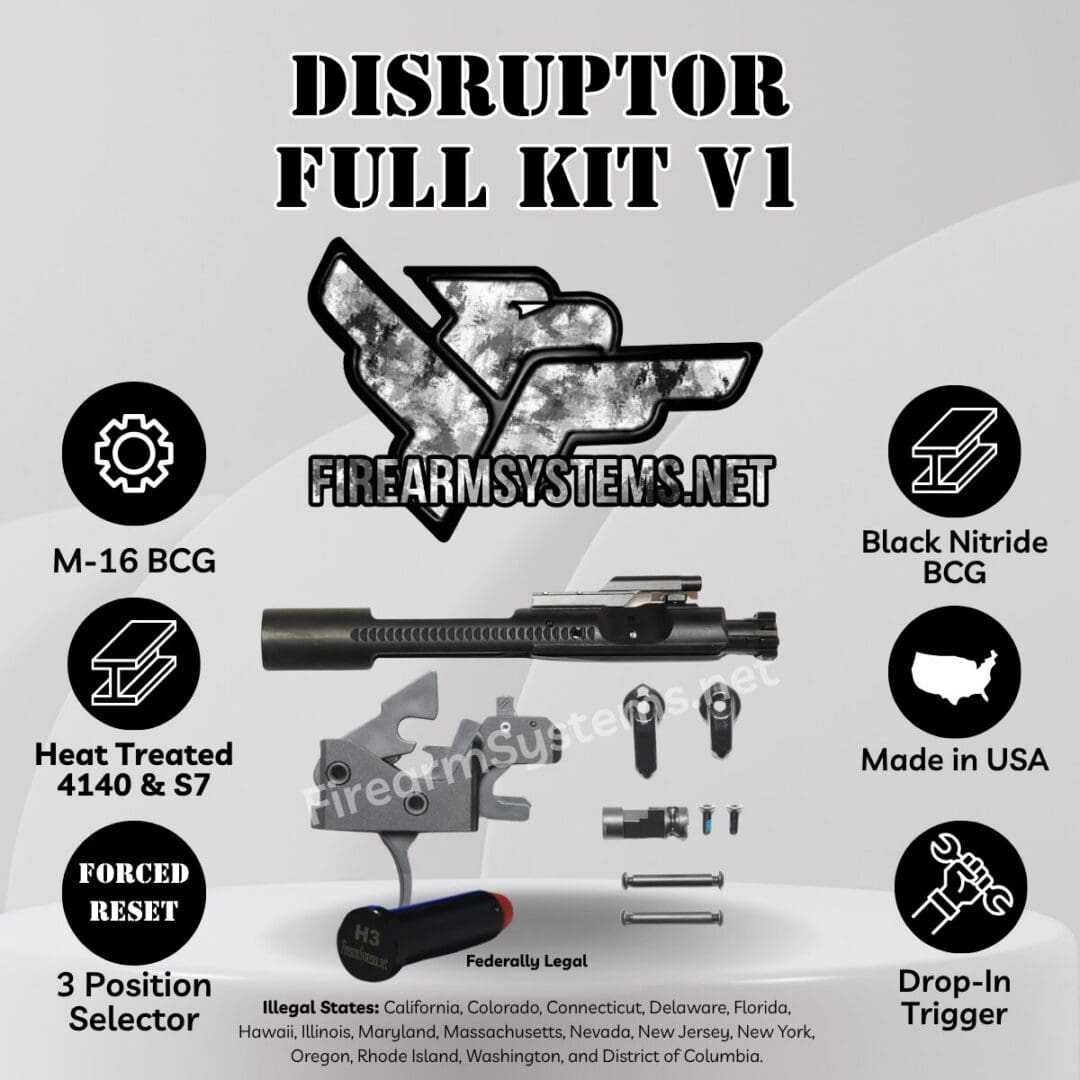 Triggered Company Disruptor ambidextrous selector full performance bundle with M16 BCG and H3 buffer
