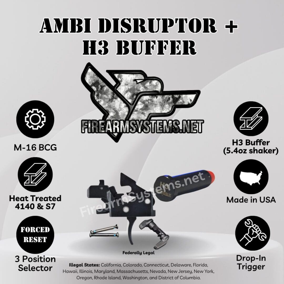 Triggered Company Disruptor ambidextrous selector bundled with H3 buffer