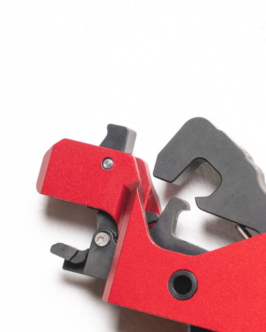 The LAT AR-15 forced reset trigger, close-up detail view